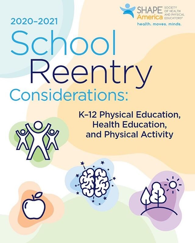 @shapeamerica has released their 2020-2021 School Reentry Considerations for K-12 Physical Education, Health Education, and Physical Activity based on the guidance for schools provided by @CDCgov 👉bit.ly/30Lw81q