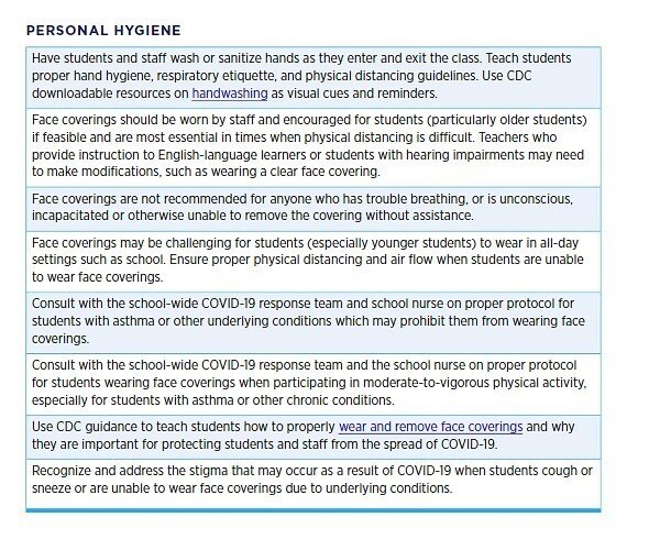 @shapeamerica If your school building is open this Fall with in-school instruction with physical distancing, here are some considerations for personal hygiene 👉bit.ly/30Lw81q