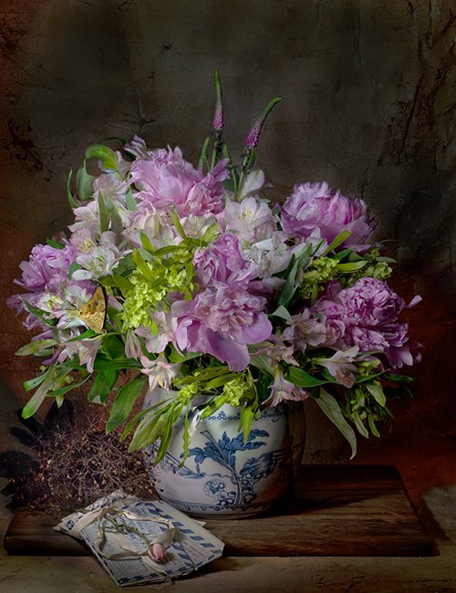 Peonies in Chinese Bowl