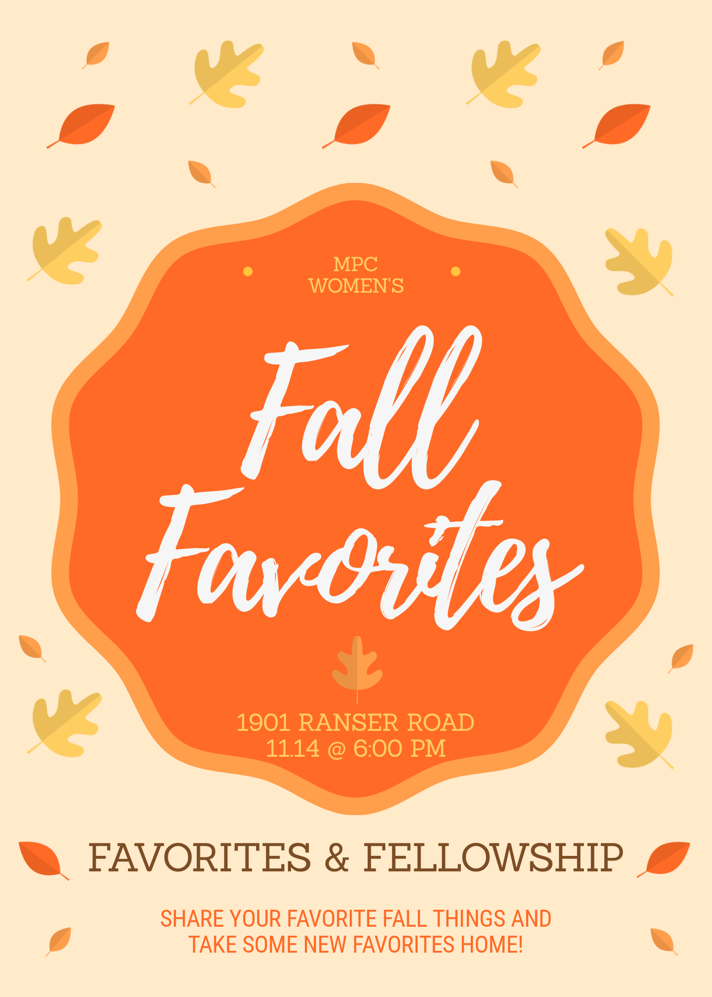 2nd Annual Fall Favorites Party