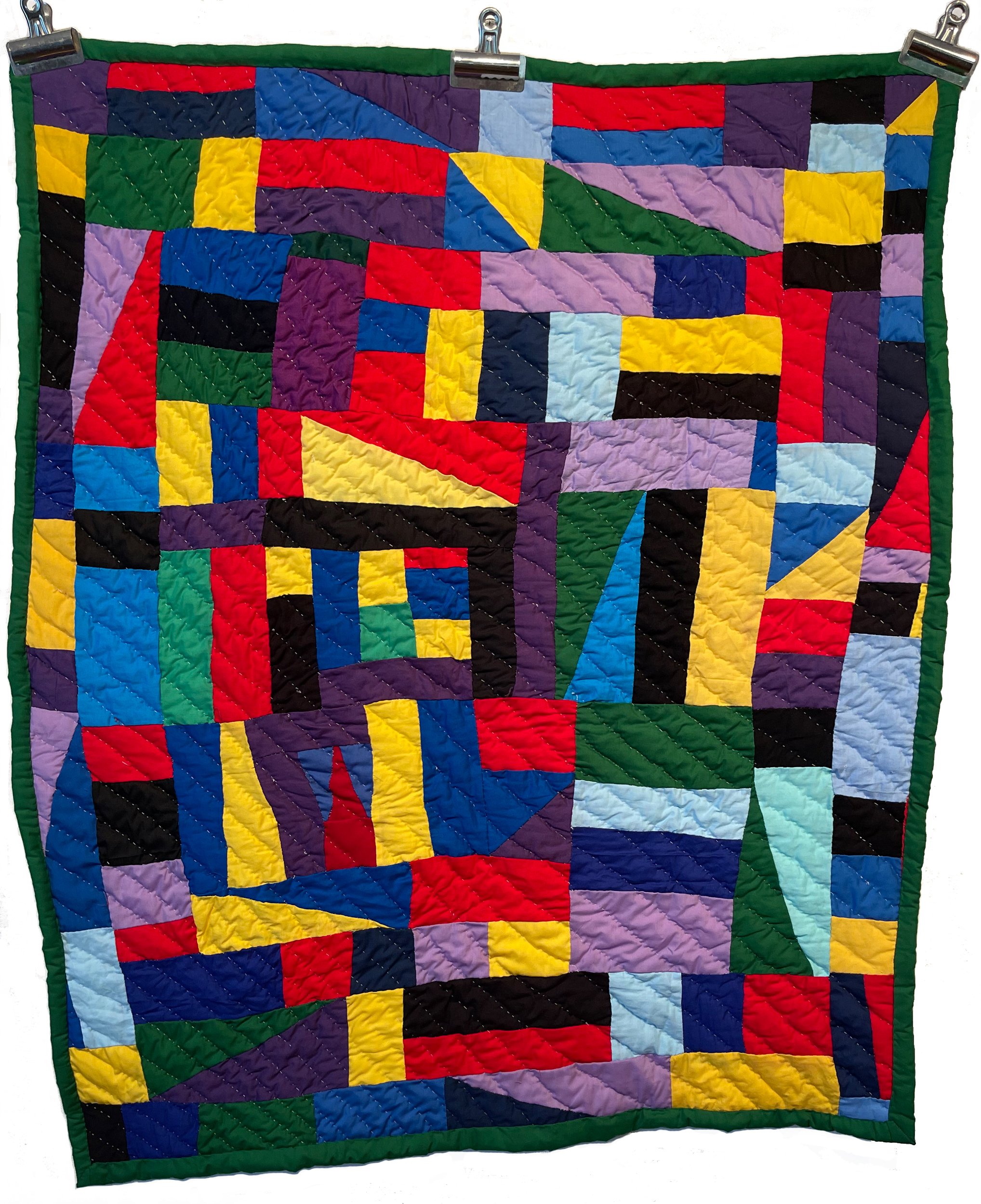   Stella Mae Pettway    Improvisational quilt, 2021   48” x 38.5”  Cotton fabrics  Hand-pieced, hand-quilted    LEARN MORE ABOUT THIS QUILT   