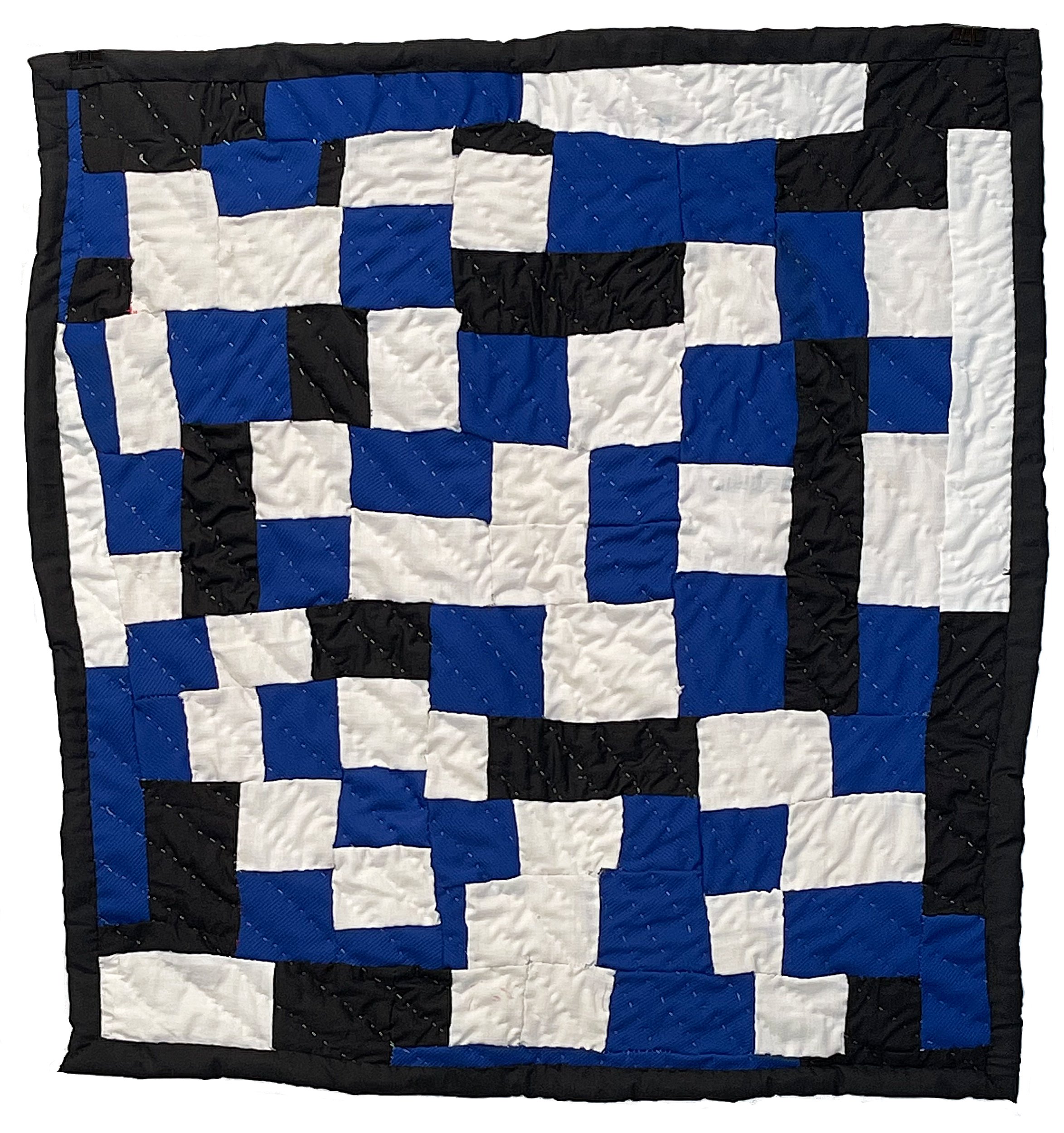   Kristin Pettway, Gee’s Bend, AL    Block variation quilt/wall-hanging,  2021  26" x 25"  Cotton fabrics  Hand-pieced, hand-quilted    ASK ABOUT THIS QUILT   