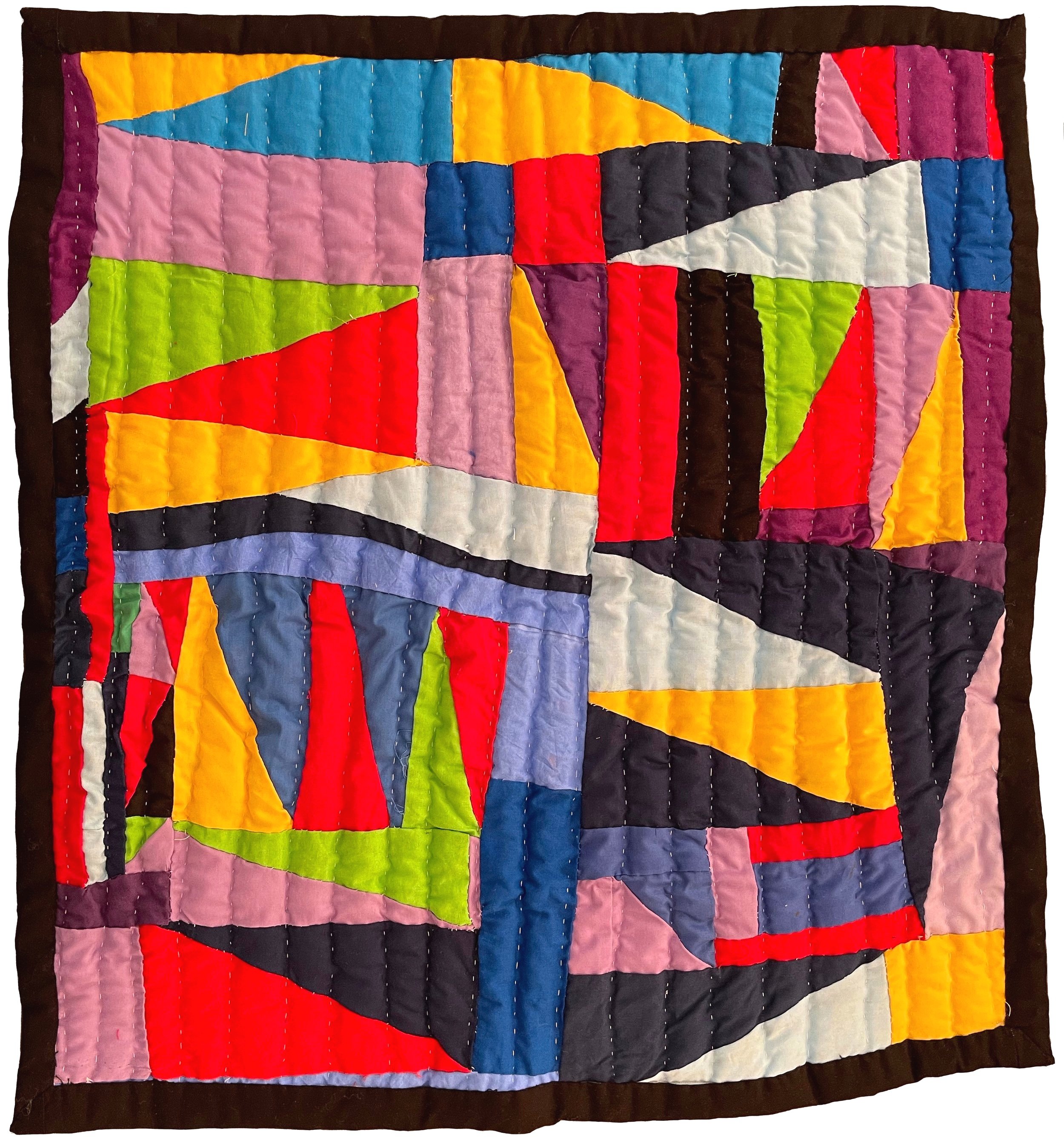   Stella Mae Pettway    Improvisational Quilt, 2021   25” x 24”  Cotton fabrics  Hand-pieced, hand-quilted    REQUEST MORE INFORMATION   