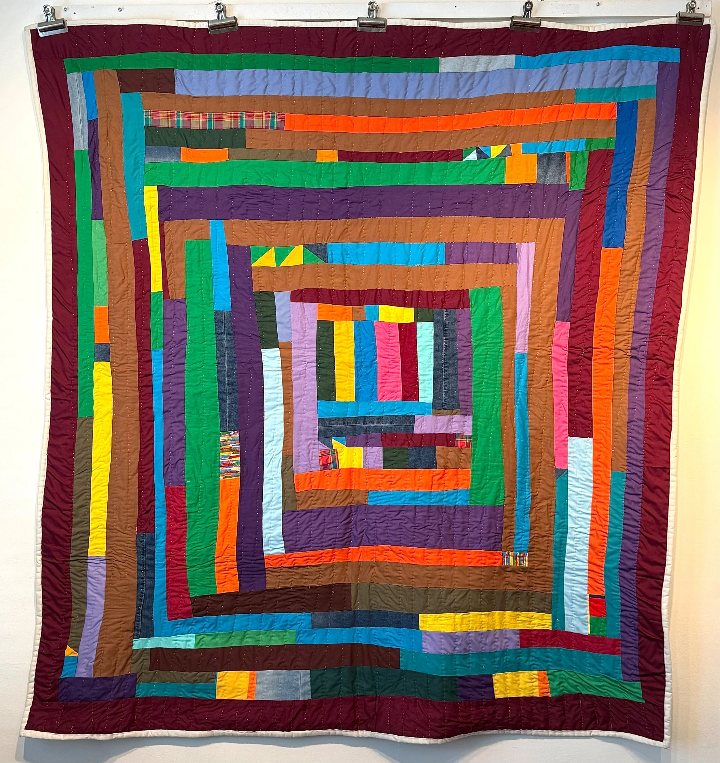   Jennifer Williams    Untitled housetop variation, 2025   70” x 63”  Cotton fabrics  Hand-pieced, hand-quilted    REQUEST MORE INFORMATION   