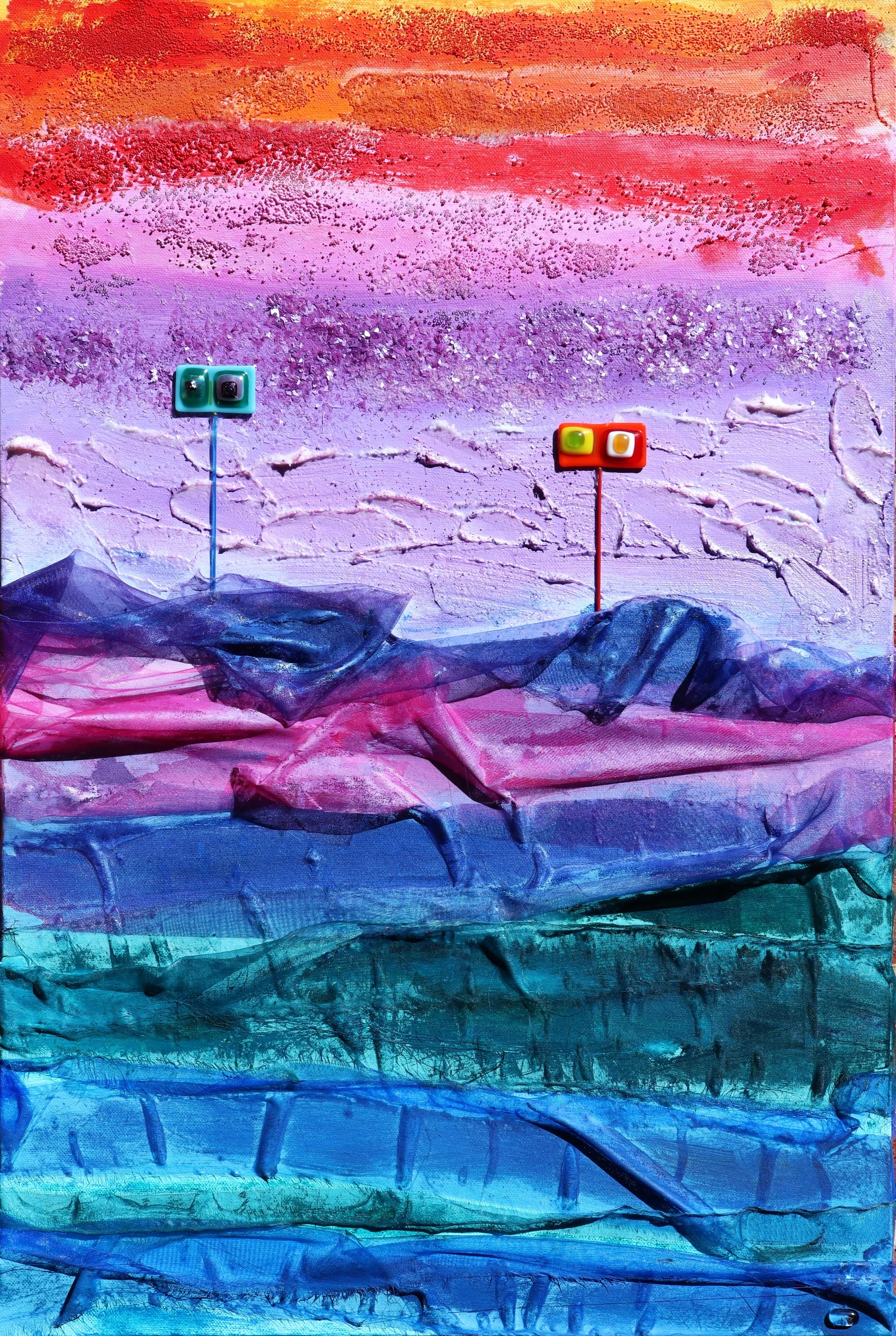 Sunset Sparkle Mountains £180
