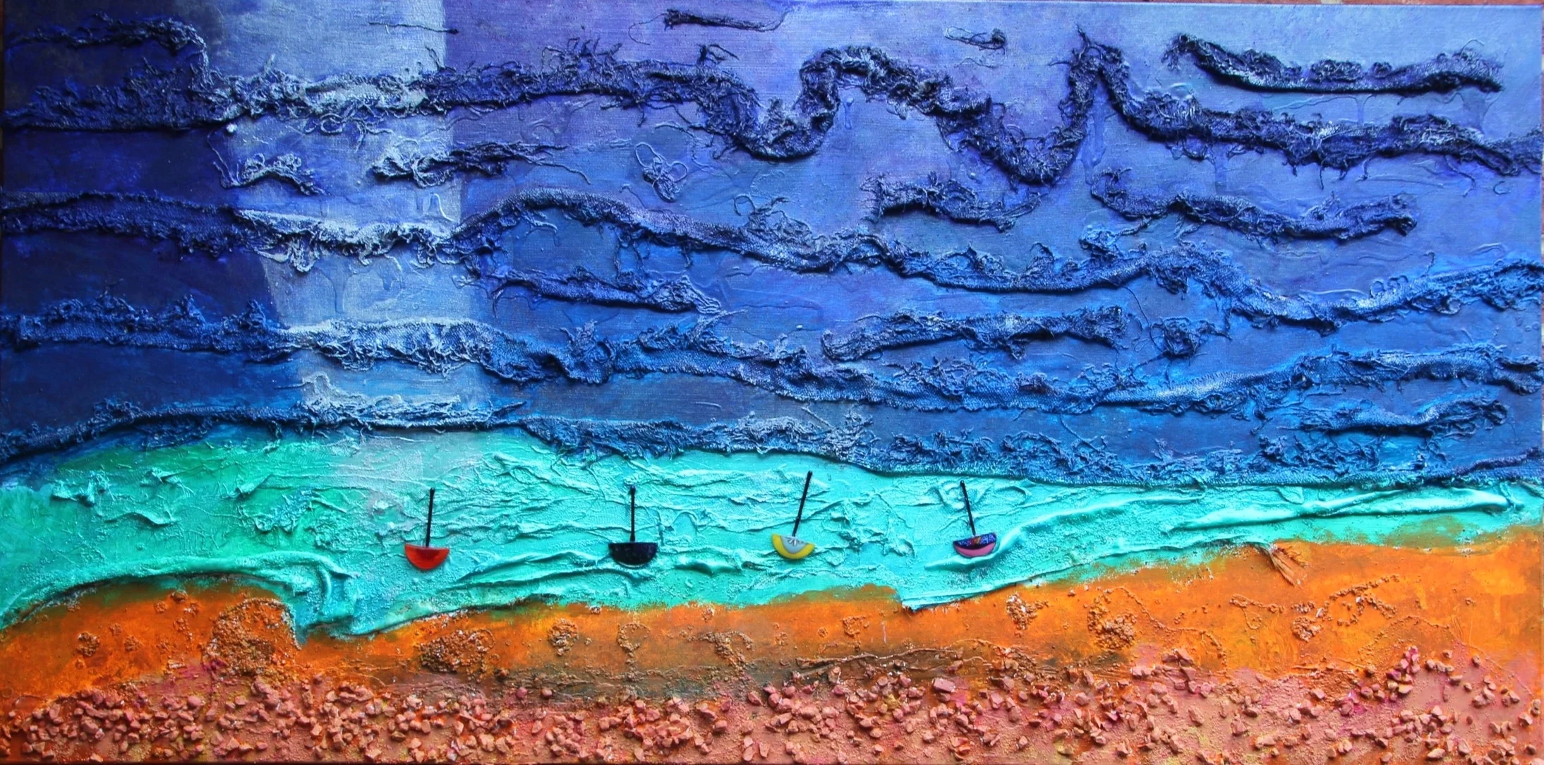 Moonlight and Boats 2018    Sold