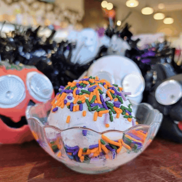 Free Spooky Sprinkles (with a joke), Cookies n Scream Ice Cream, and our S'mores Parfait