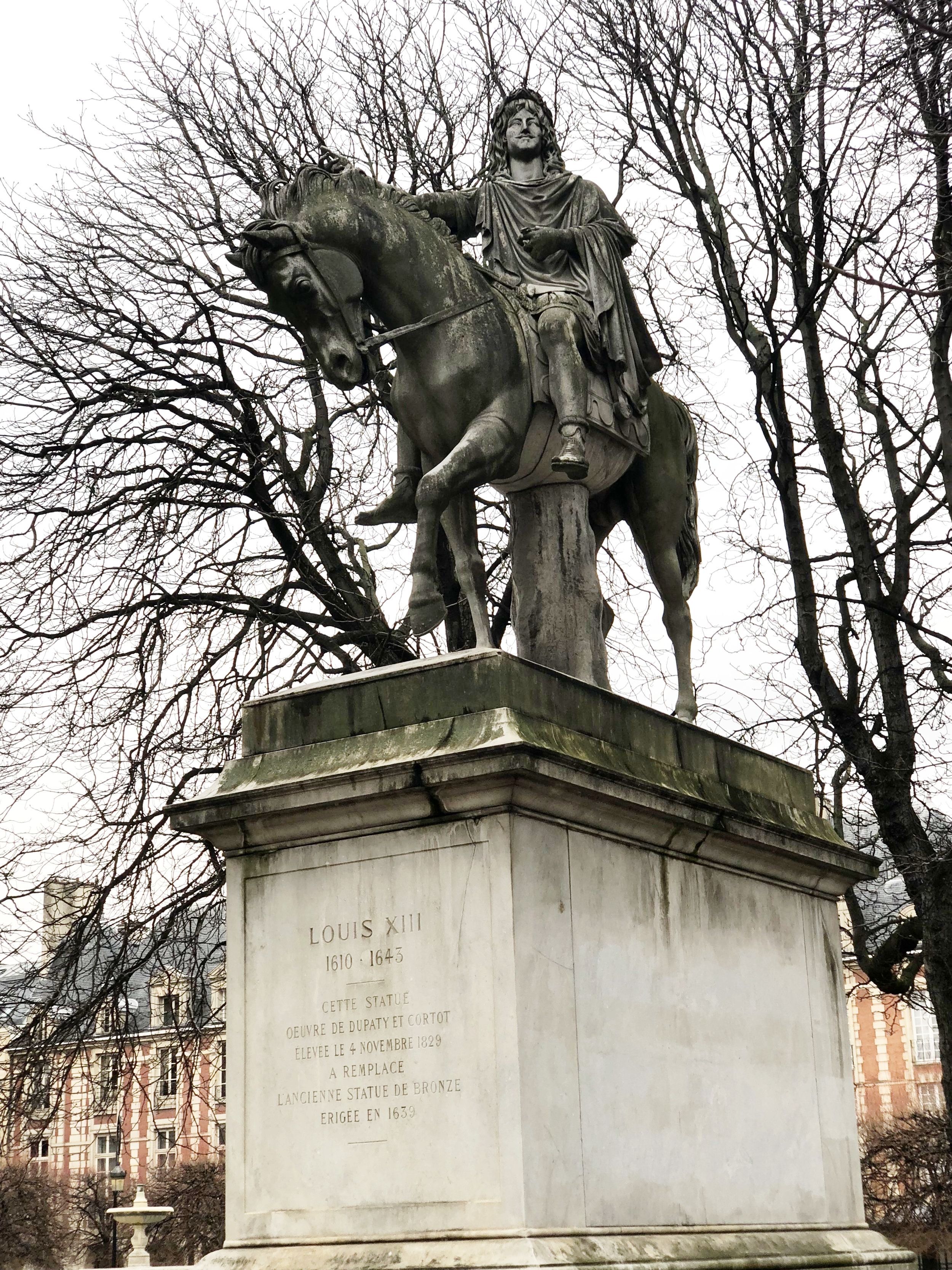 Statue of Louis XIII, Place des Voges