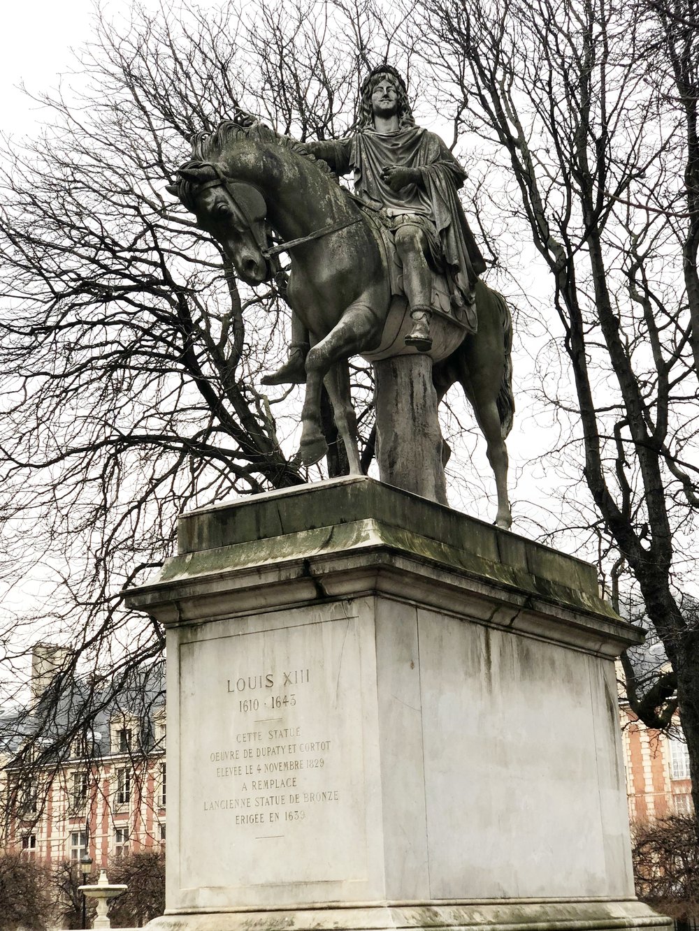 Statue of Louis XIII, Place des Voges