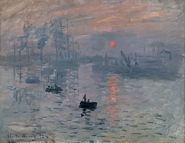 Impression, soleill levant by Claude Monet. The painting that gave the movement its name. 