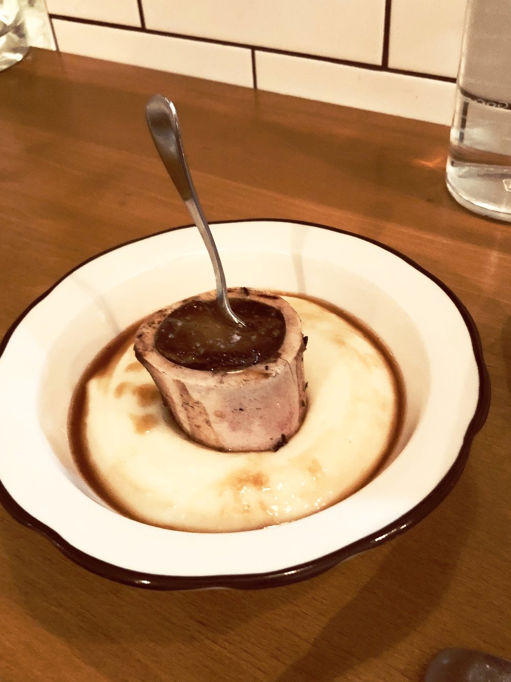 Beef Marrow on Mashed Potato