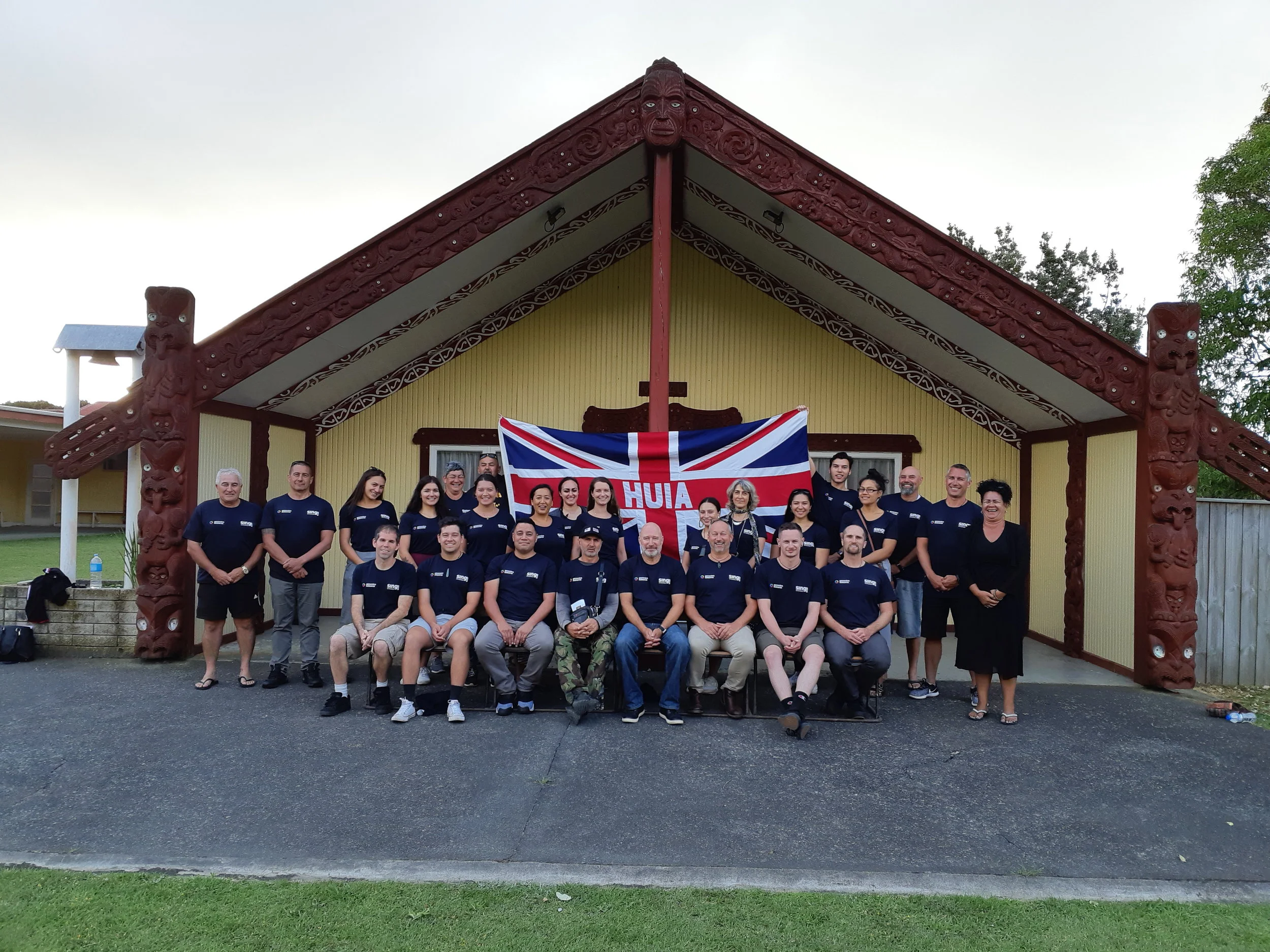 SING Interns and Faculty at Matau marae - January 2019
