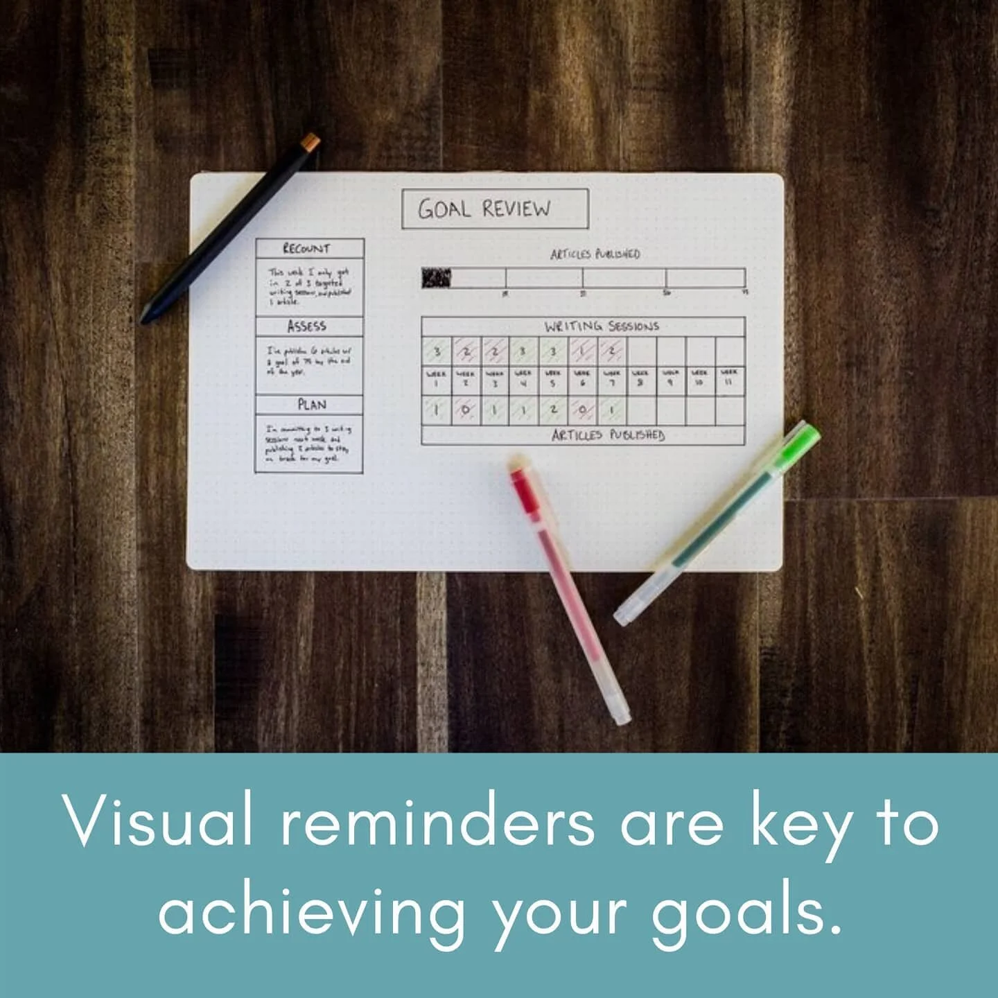 Who says a visual crutch is bad?  Not me!

Not only is there no shame in needing visual reminders, they're often essential for making progress on our goals and building habits.

Check out my most recent blog post (link in bio!) for a few ways to make