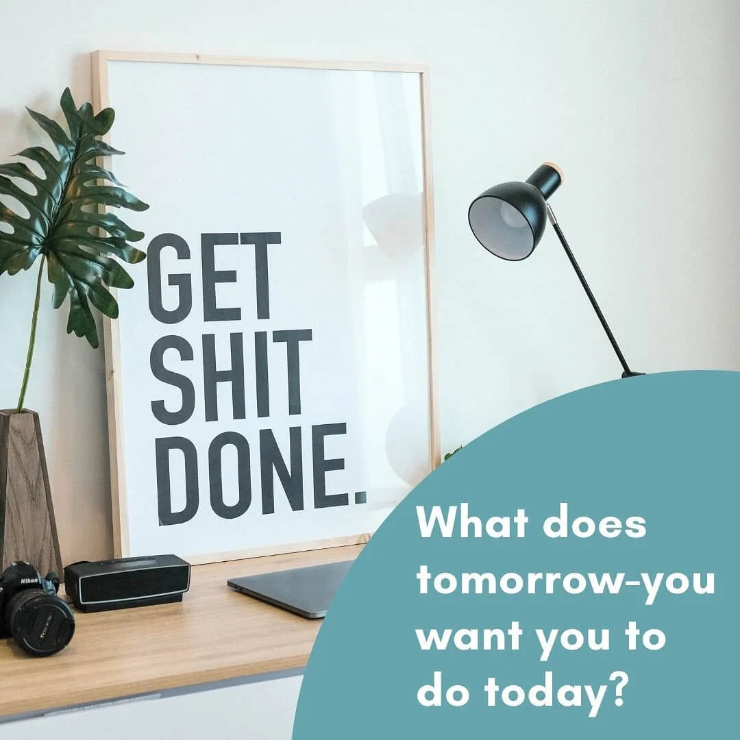 Right-now-you and future-you want different things.  But one one of you can make the other one happy.

If you prioritized your future self, what would you be doing differently?

Check out my new blog post (link in bio), for more about why we tend to 