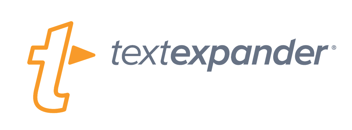 Textexpander logo with an orange stylized 't' and gray text 'textexpander'.