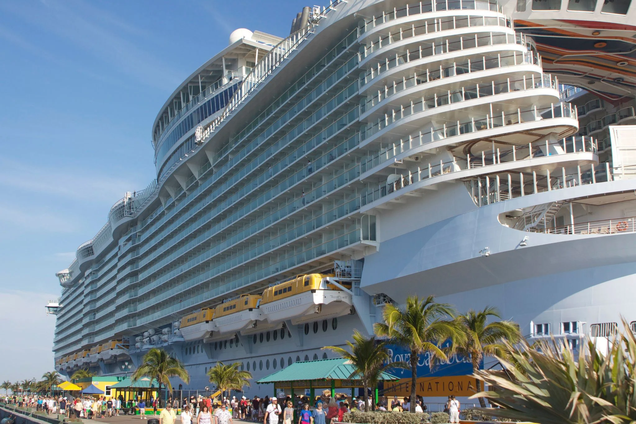 2012, The amazing Allure of the Seas, part of the Royal Caribbean Oasis-Class, docked in Nassau, Bahamas