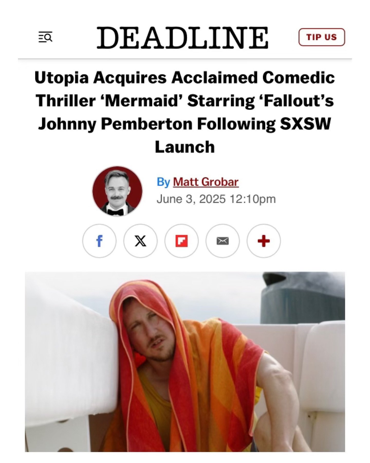 fully soaked to share this news !! 
a million thanks to @xyzfilms and @utopiamovies !!