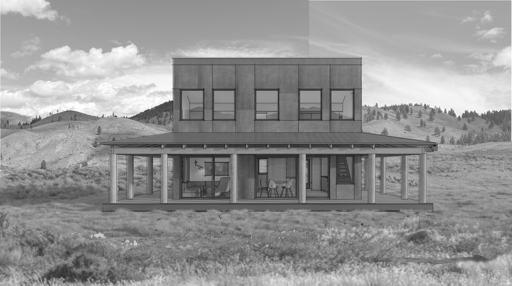 High Way exterior bw.png