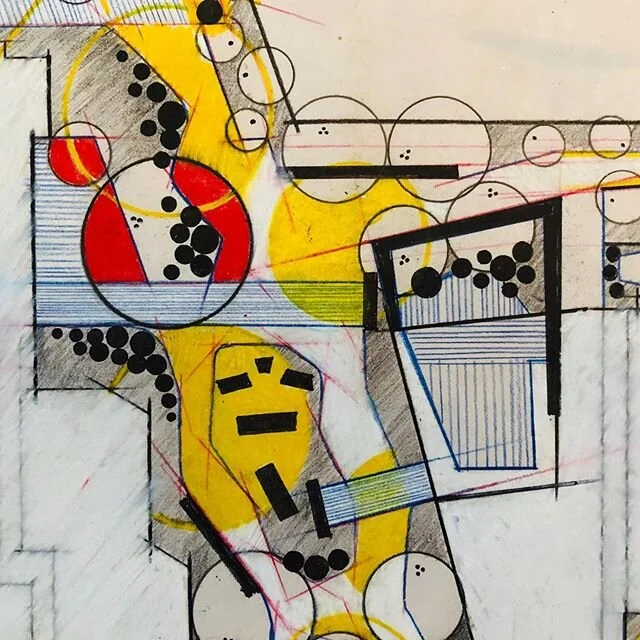 Working on a retroactive illustrative that attempts to show the special aspects of a project through layering.... #drawing #letsmakeplans #landscaperepresentation #landscapearchitecture #coloredpencil #velum