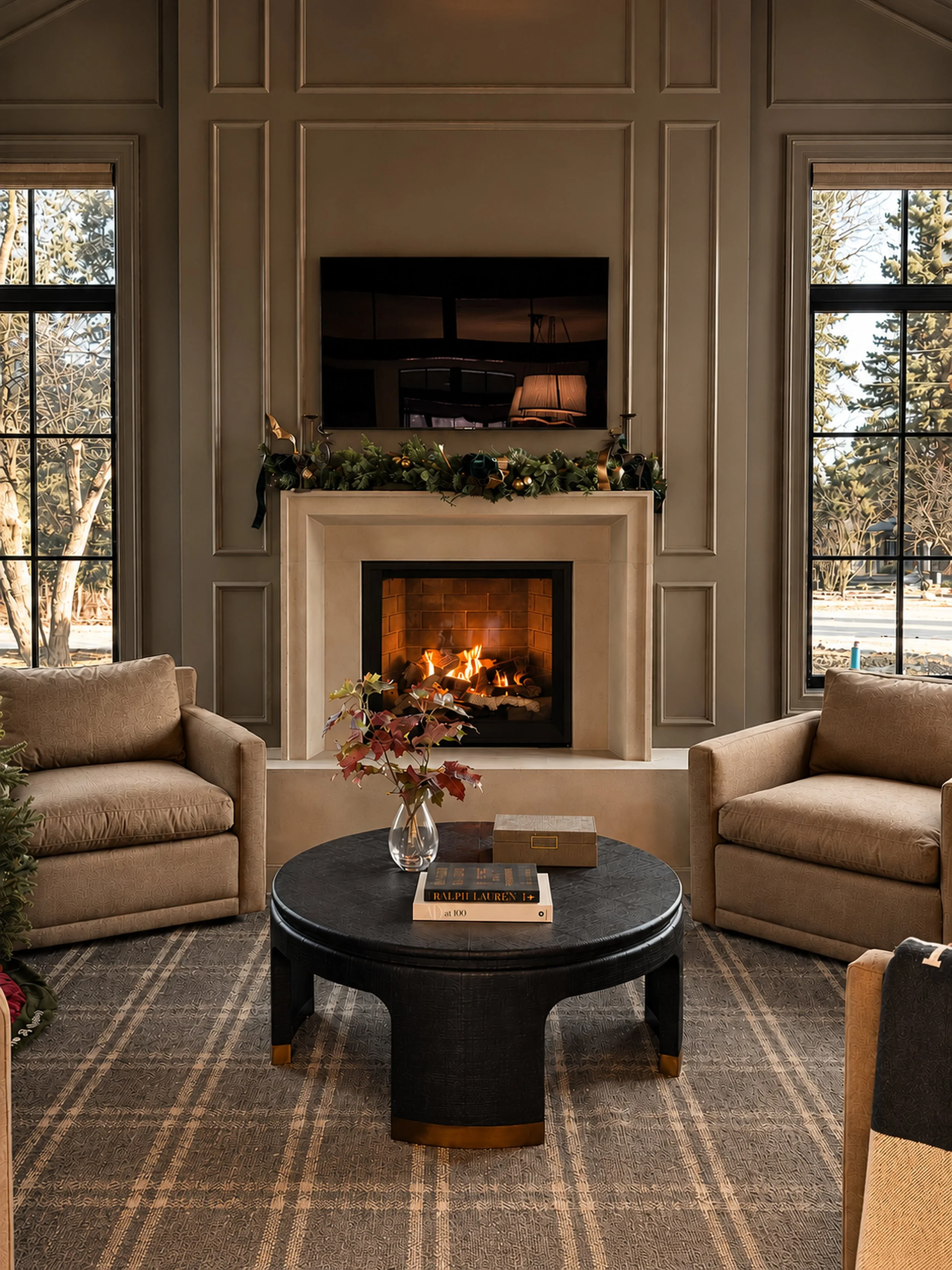 Traditional New Build — Paneled Living Room