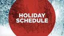 Holiday Schedule