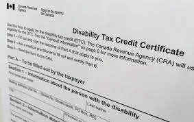 CRA and the  DISABILITY TAX CREDIT