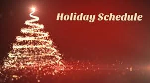 Christmas Holiday Schedule