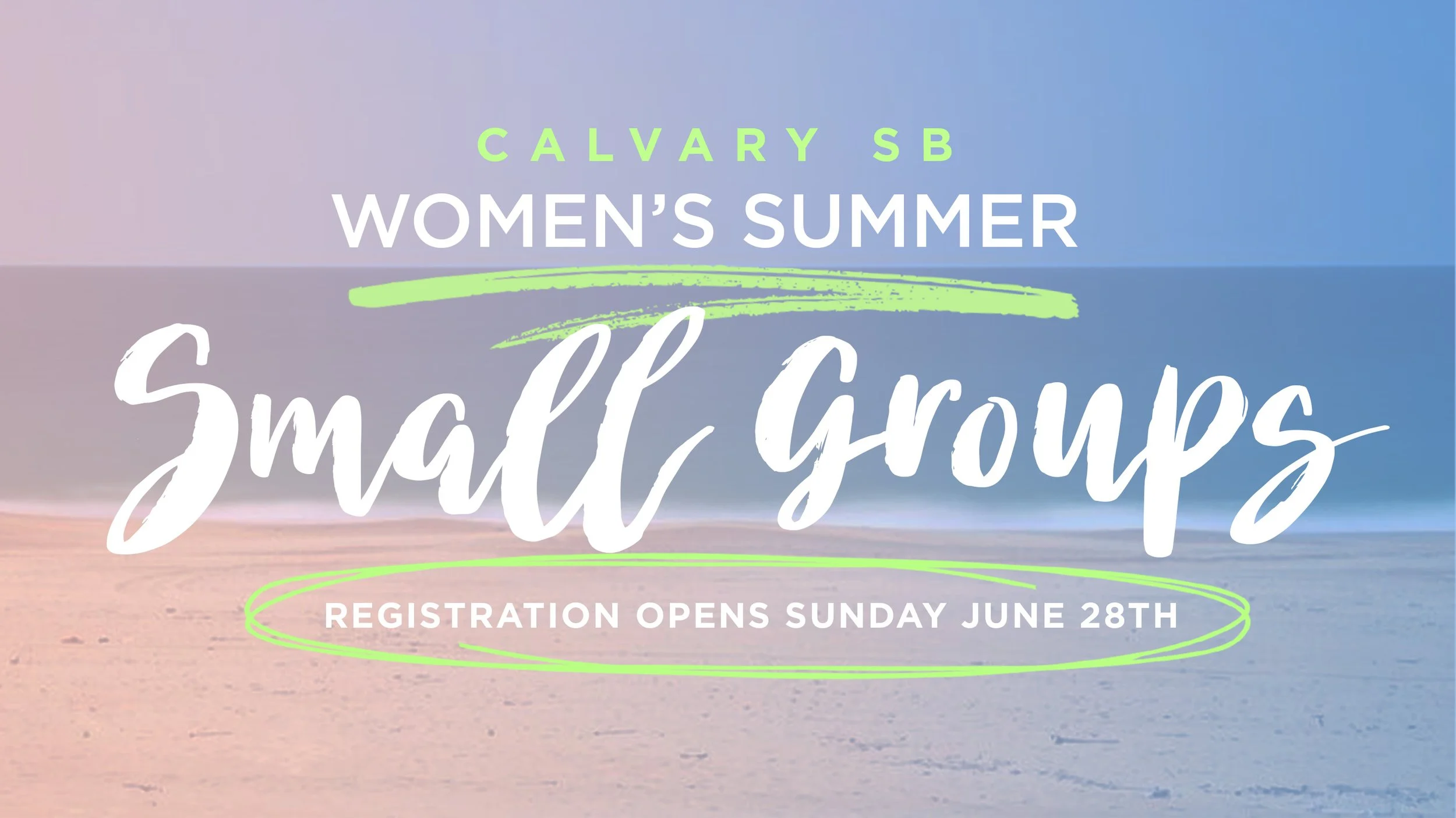 Women's Summer Small Groups