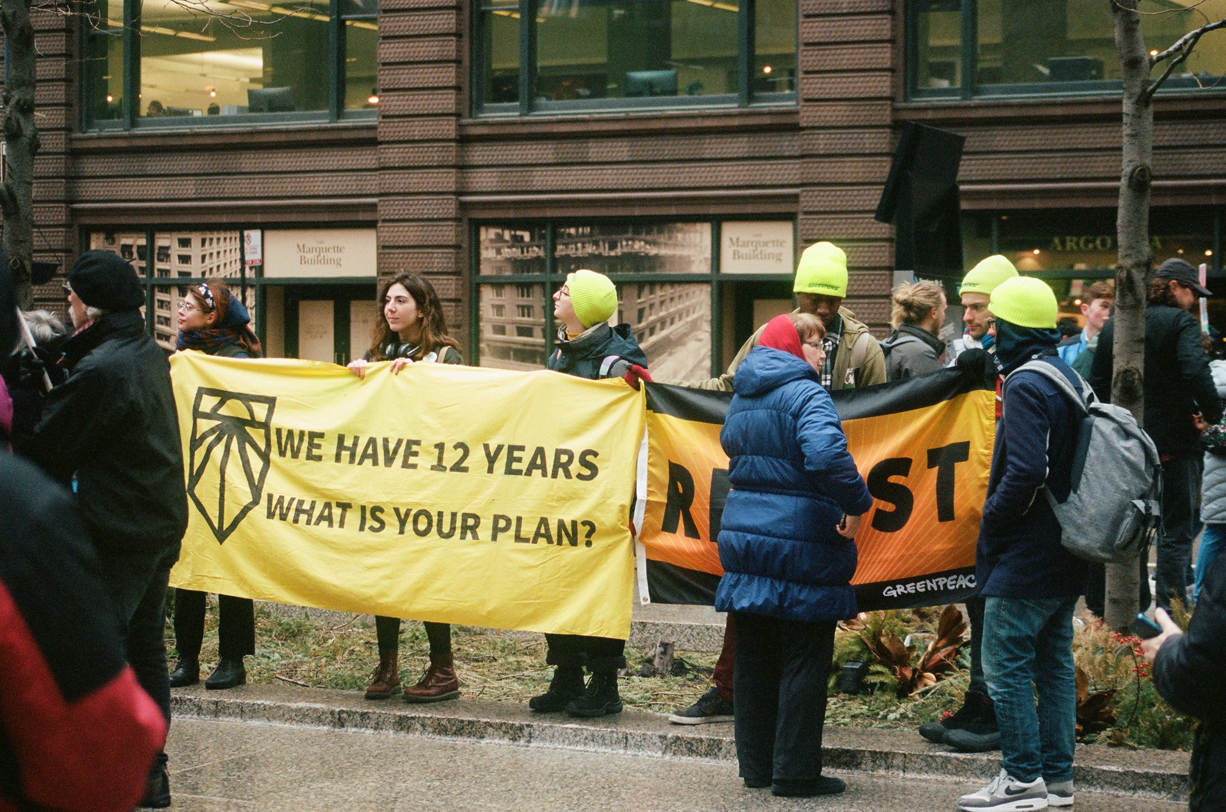 Sunrise Movement striking in solidarity with Youth Climate Strike in Chicago, Illinois
