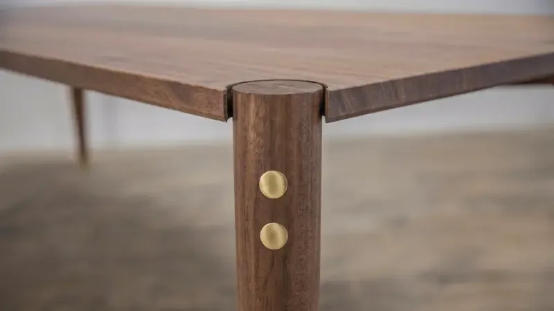 custom walnut dining table with catalyzed conversion finish OKC