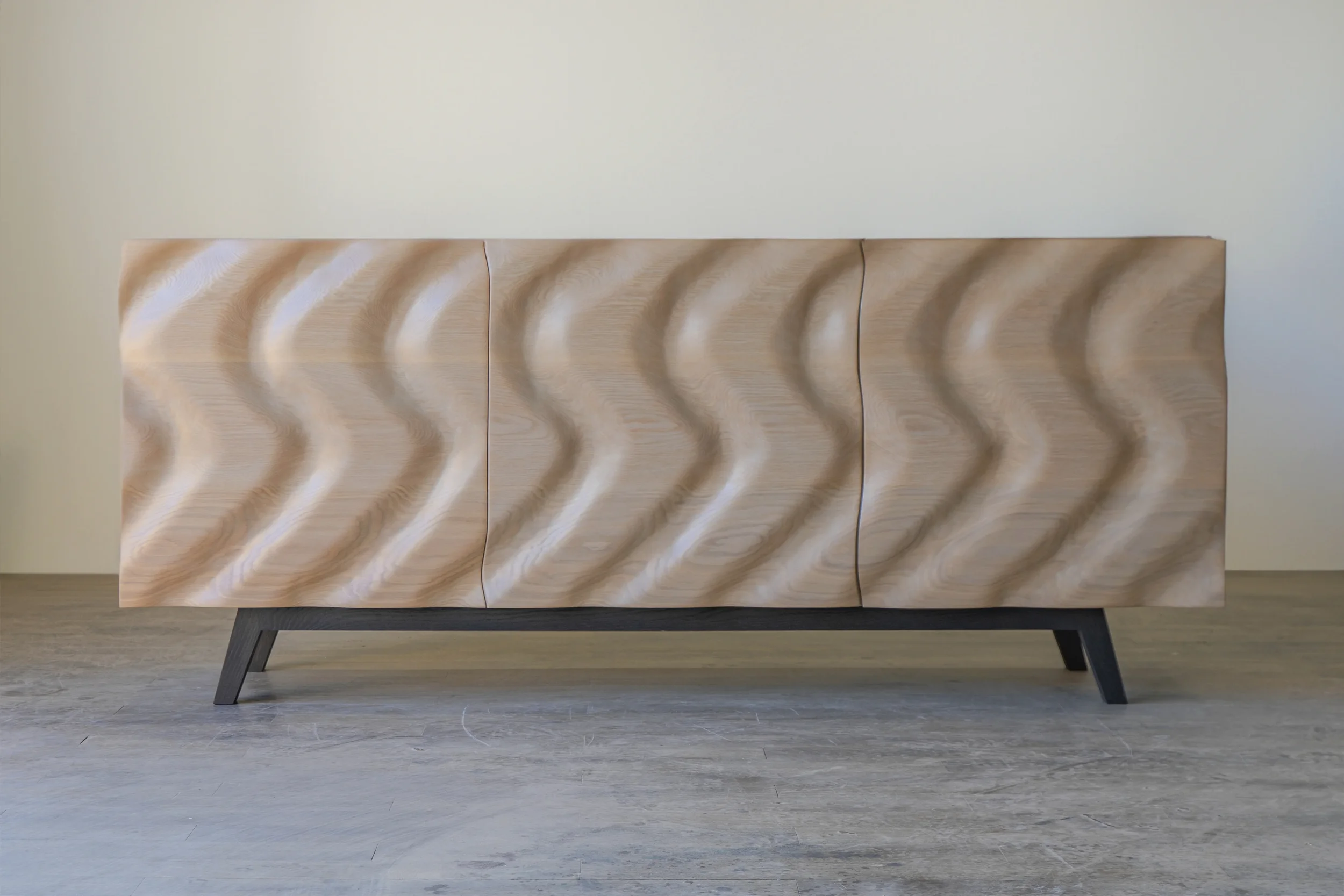 The Wave Face Credenza, Edmond, Oklahoma City, Tulsa, custom furniture near me