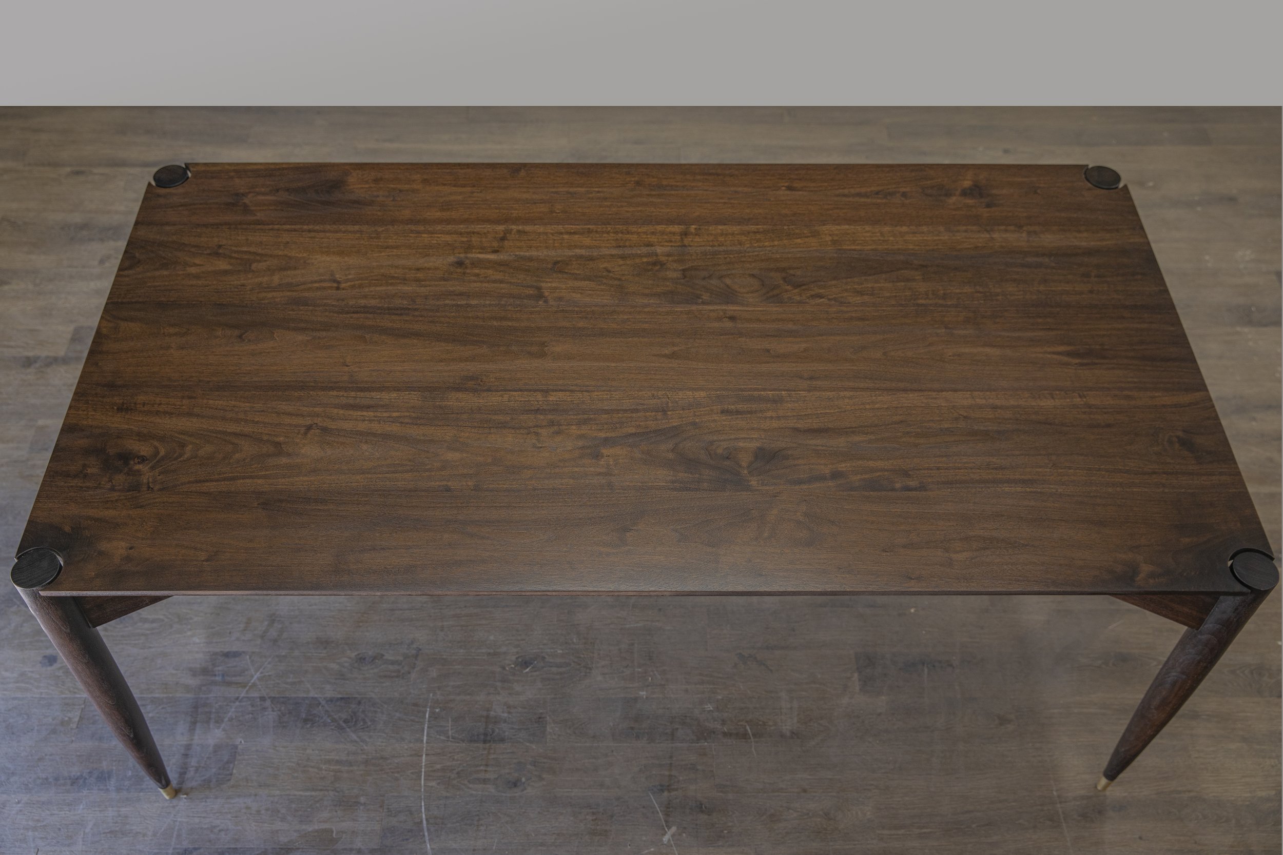 Walnut with dark walnut stain