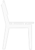 Bespoke geometric dining chair with through-tenon joinery and Post-Catalyzed Conversion Varnish