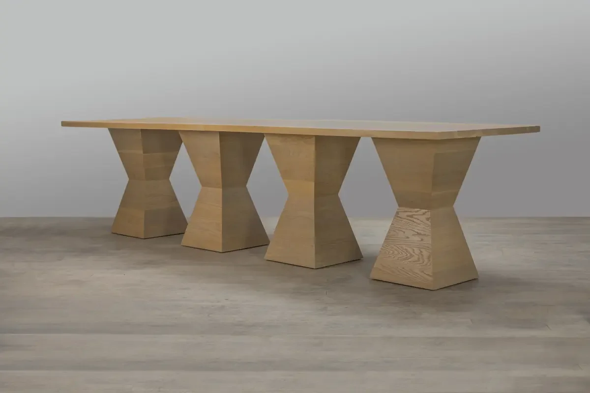 Oklahoma city custom geometric bespoke dining table