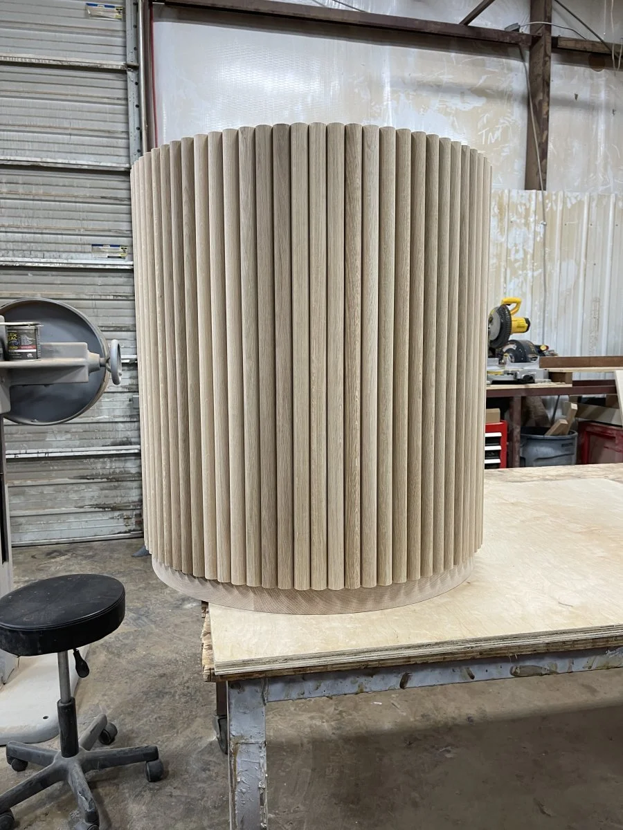 One of out Olivia pedestal just after its final hand sanding