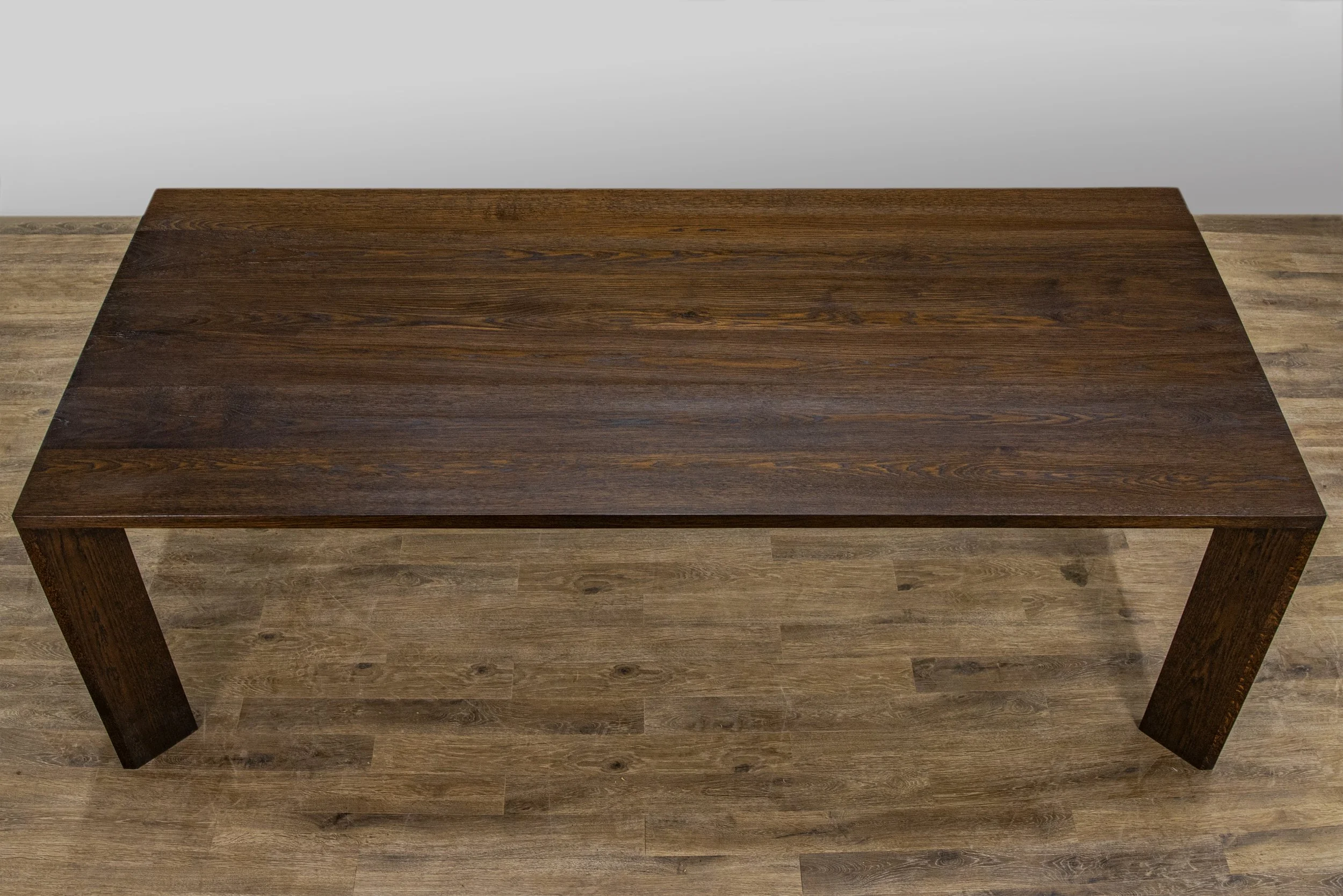 Red oak with walnut dye and stain