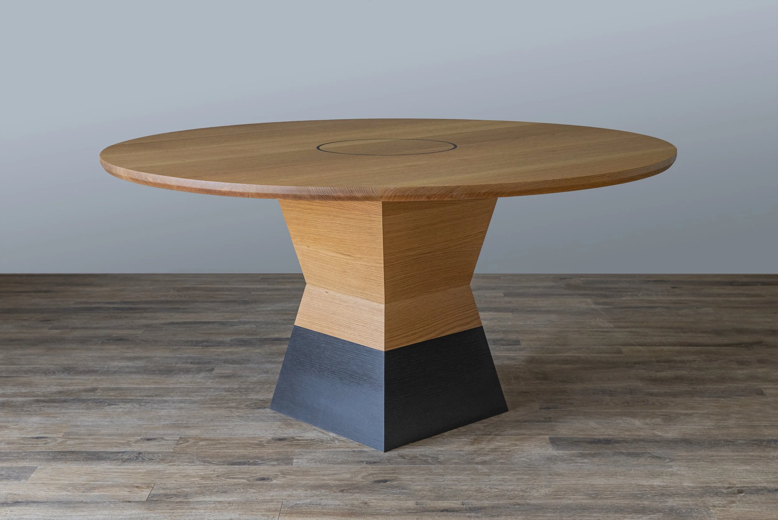 The Ingrid Dining Table with Black Accent