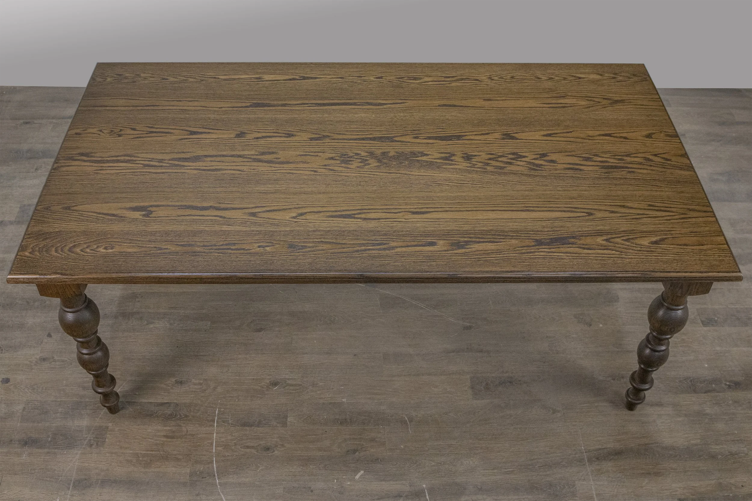 Red oak with light walnut stain