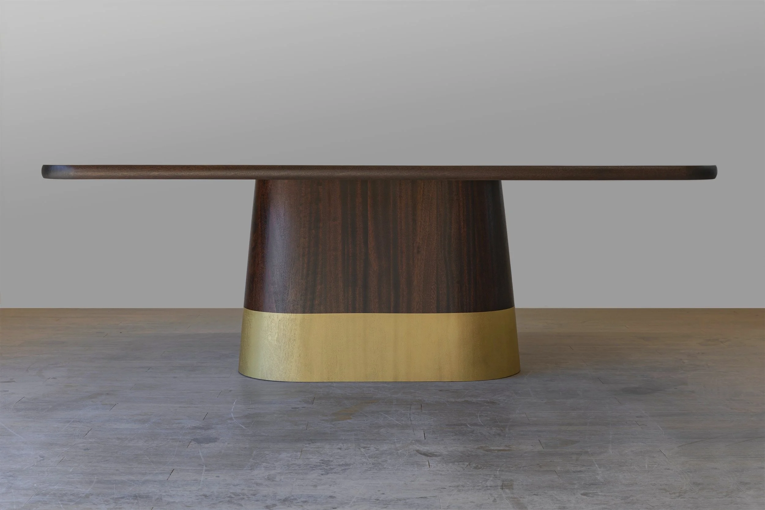 Mahogany Sophia Table with Gold Accent