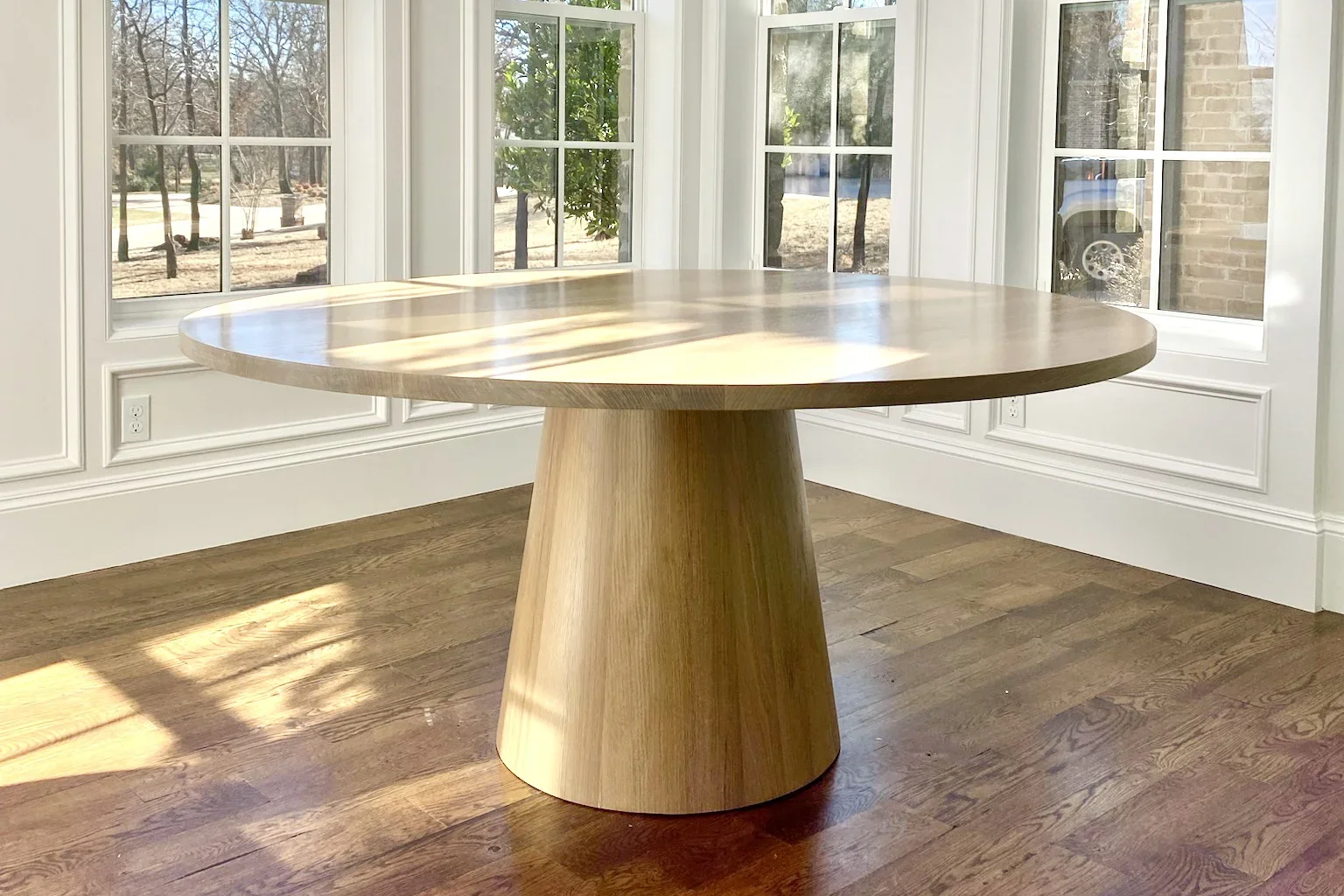 White Oak custom dining table Oklahoma City made in Edmond
