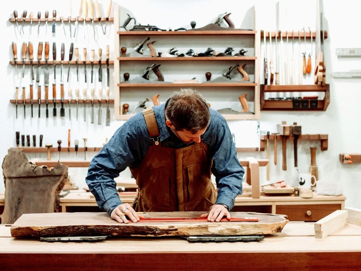 Me laying out the historic bench that was displayed at the Oklahoma City Museum of Art