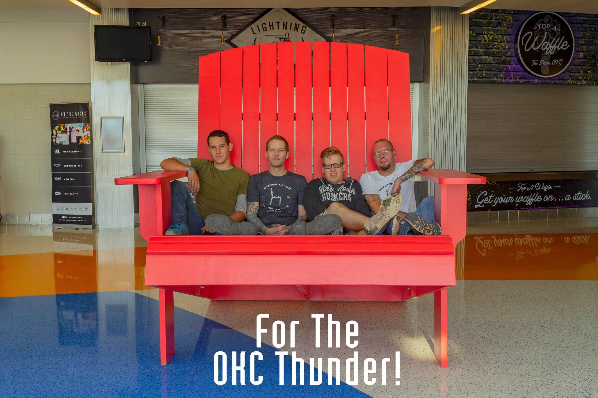 Big Adirondack Chair we made for the Oklahoma City Thunder 