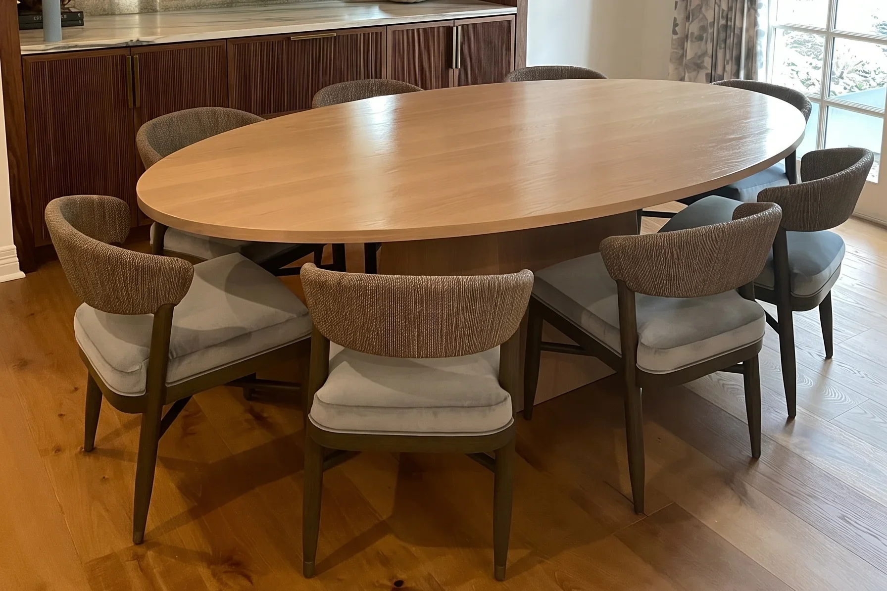 White Oak custom dining table Oklahoma City made in Edmond
