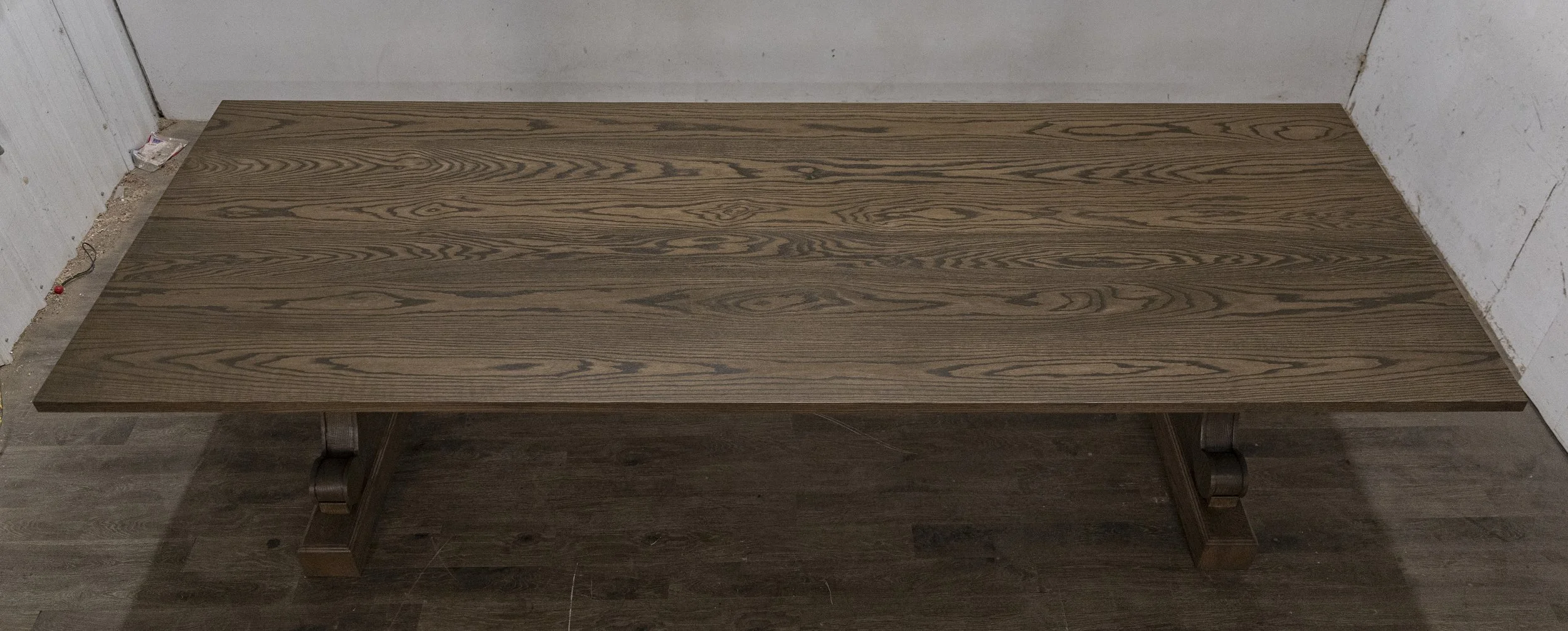 Red oak with walnut stain