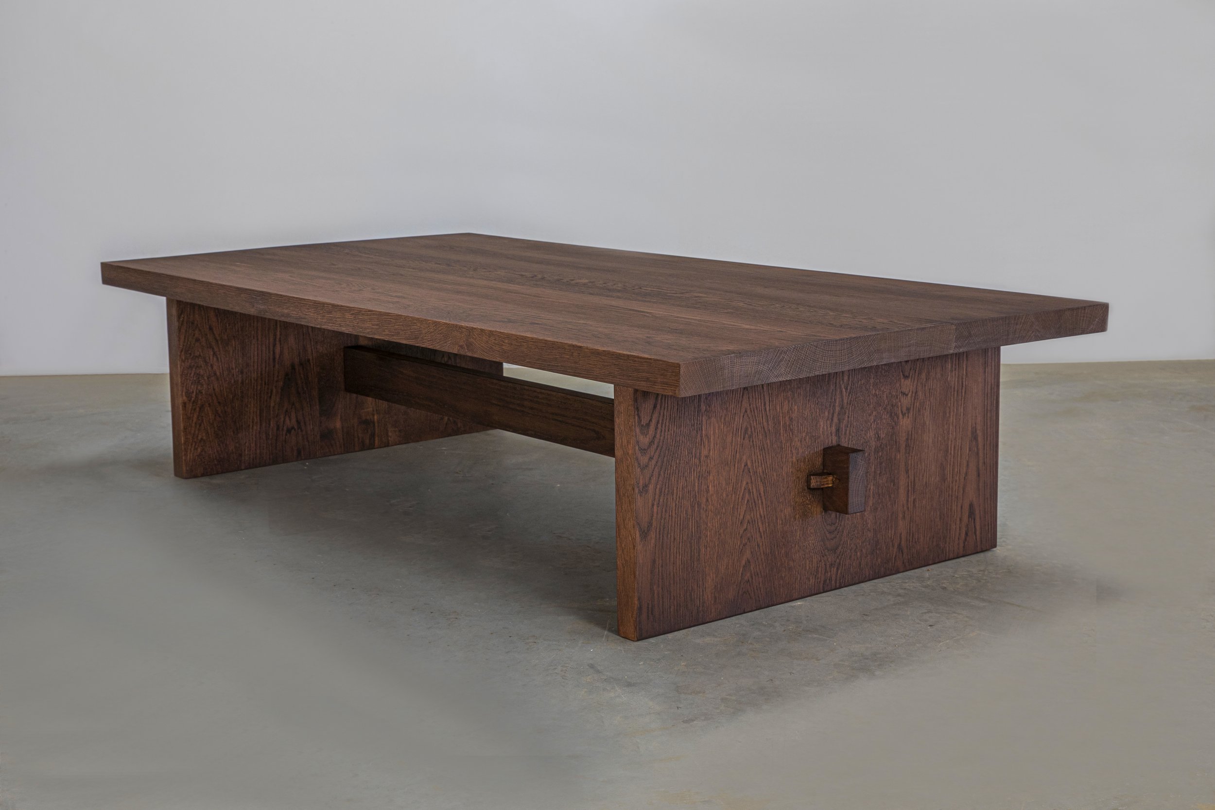 Rustic white oak coffee table