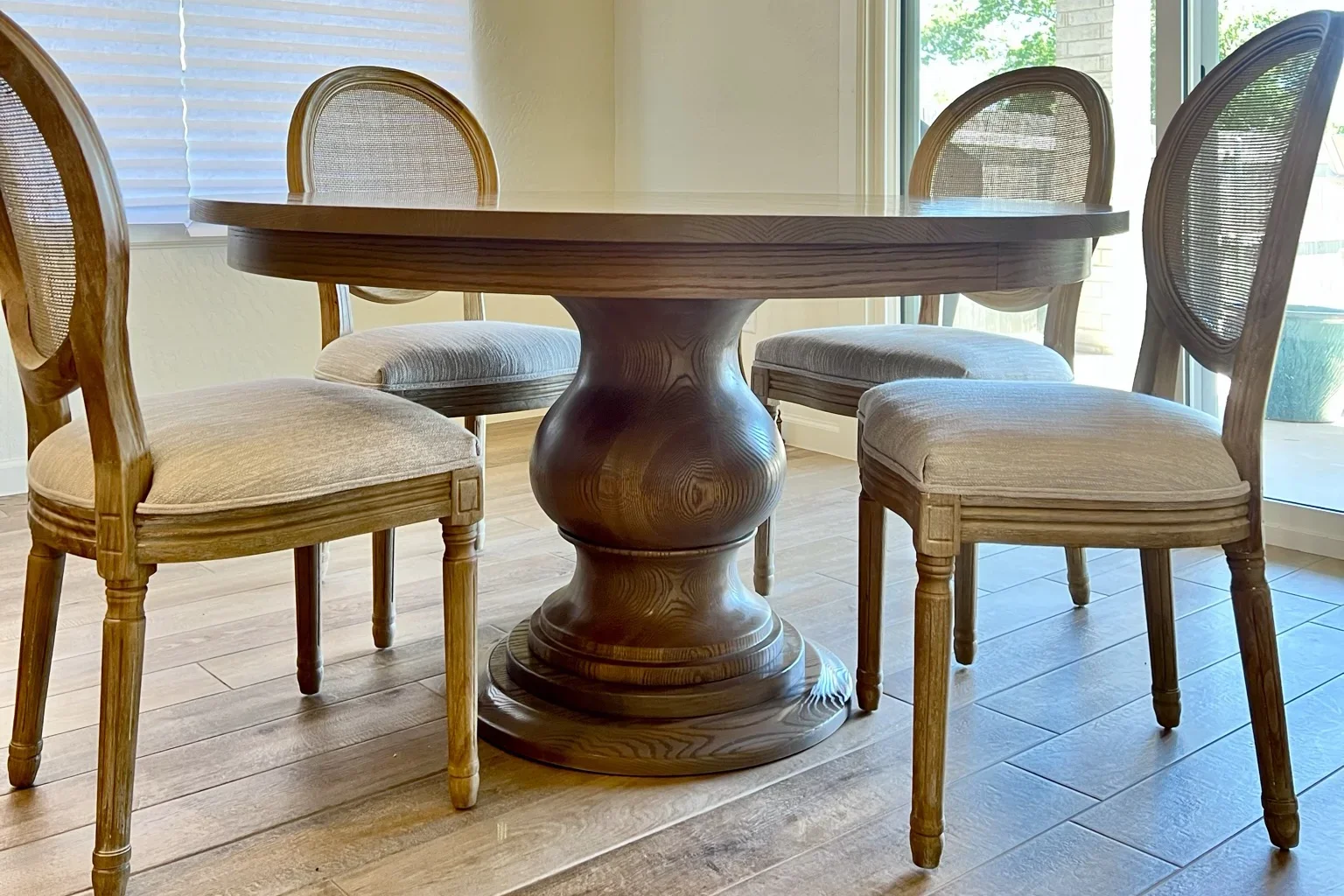 White Oak custom dining table Oklahoma City made in Edmond
