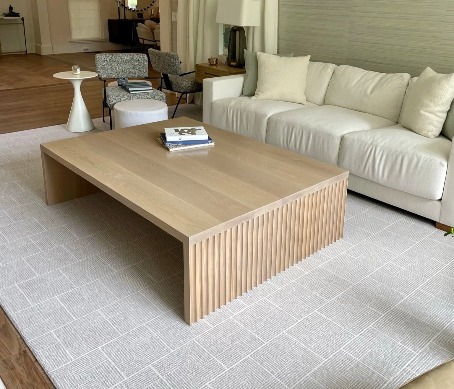 handcrafted white oak coffee table Edmond Oklahoma city