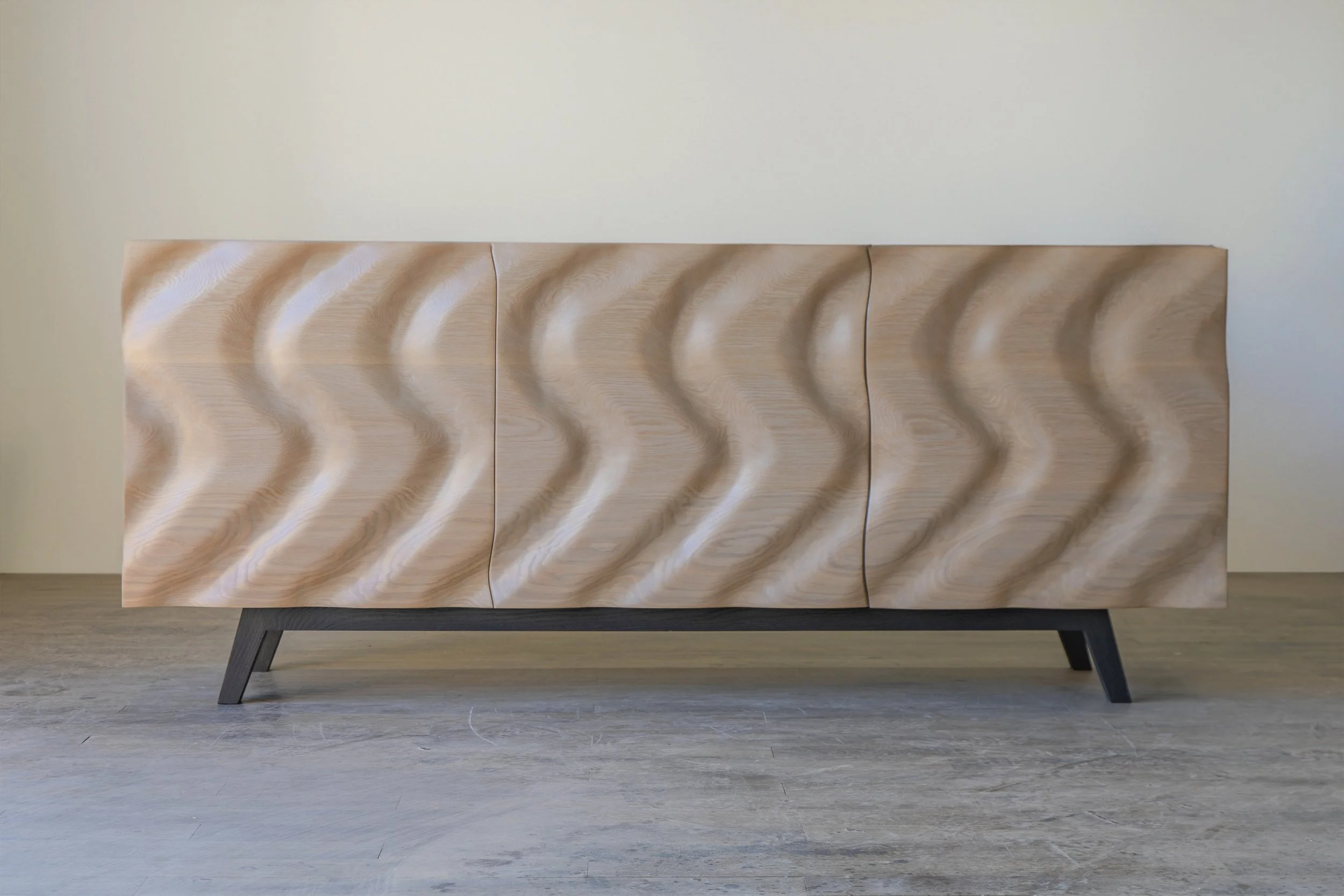 The Wave Face Credenza, Edmond, Oklahoma City, Tulsa, custom furniture near me