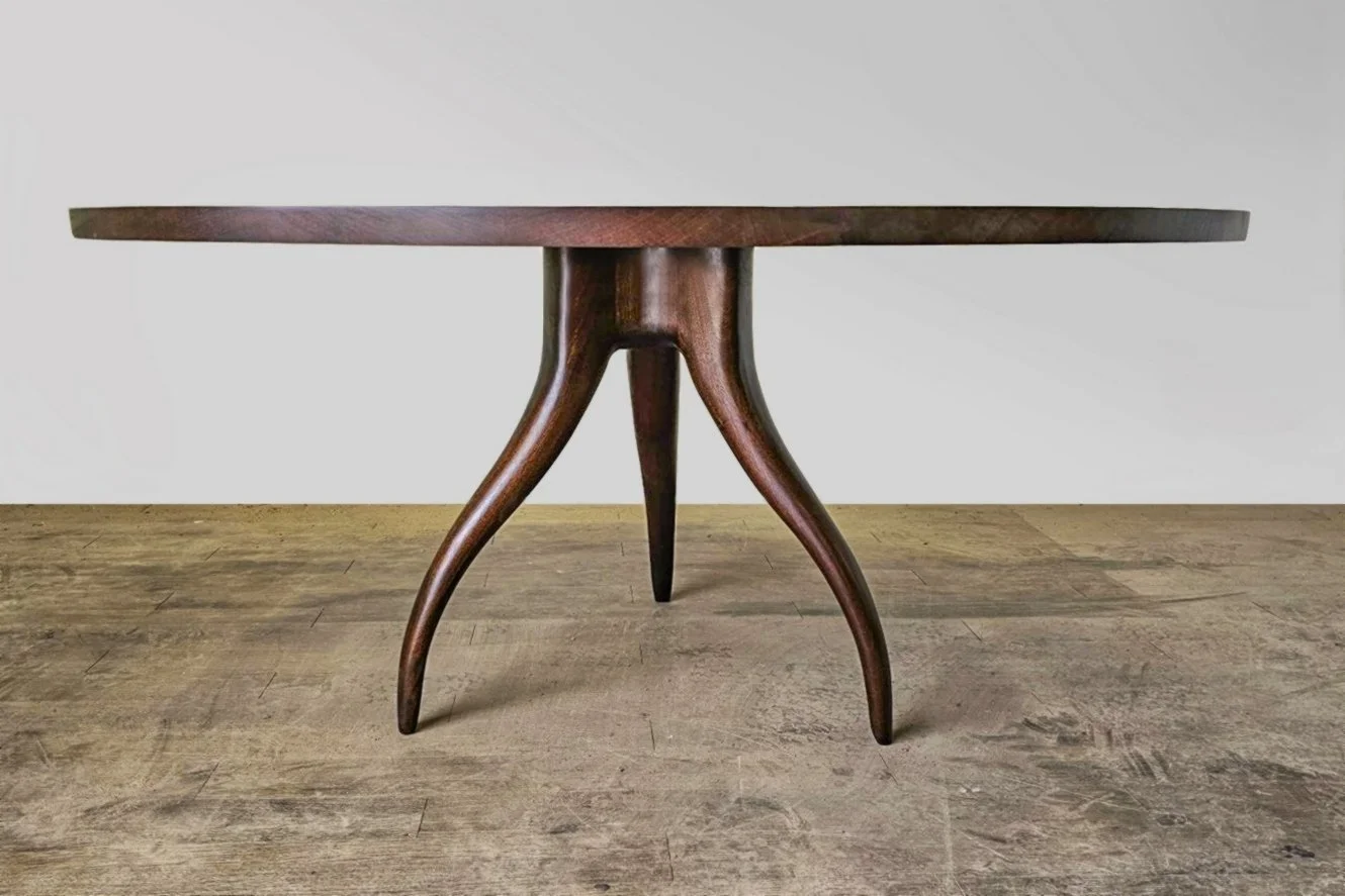 Custom carved legs dining table