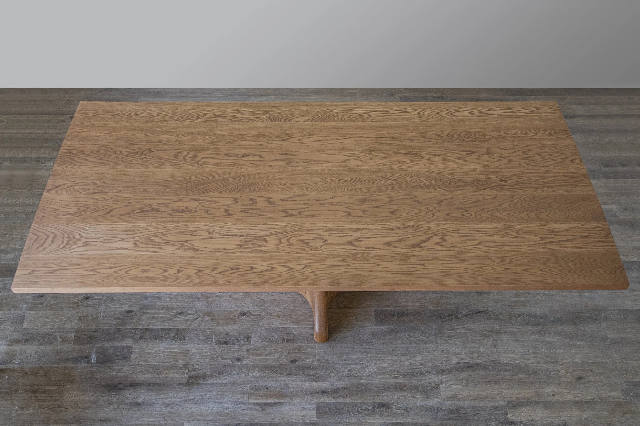 Red oak with light stain